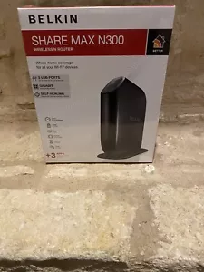 BRAND NEW! BELKIN SHARE MAX N300 WIRELESS ROUTER W/ 2 USB PORTS (PT.# F7D7301) - Picture 1 of 4