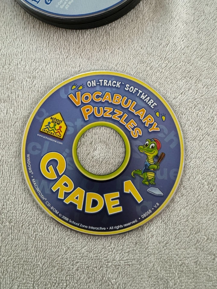 VOCABULARY PUZZLES GRADE 1 - AGES 5-6 - On-Track-Software Win/Mac - Image 1 of 1