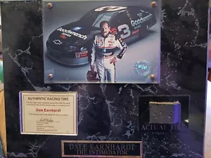 #3 DALE EARNHARDT SR Nascar AUTHENTIC RACING TIRE "THE INTIMIDATOR" PLAQUE Card - Picture 1 of 8