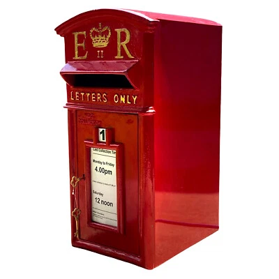 Royal ER II Letters Only Mailbox in Red Cast Iron – Wall Mounted or Standing - Image 1 of 4