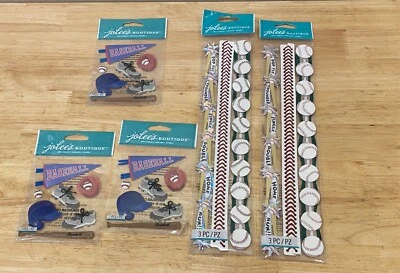 Jolee's boutique set of 5 Baseball 3D scrapbook sticker new sealed FREE SHIPPING - Image 1 of 4