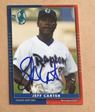 Signed Autograph Auto Minor League MiLB Card Ogden Raptors 2007 Jeff Carter