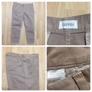 CRIPPEN Size 30 NWOT Chino Crop Pants Inseam 25” Beige - Picture 1 of 6