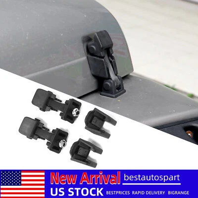 For Jeep Wrangler TJ 1997-2006 2PCS Black Front Hood Catch Latch Locking Pins Foto 1 de 4