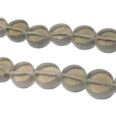 Glasperlen Disc Bali Indonesien rauchquarz 15-18 mm Perlen nenad-design N053 - Bild 1 von 4