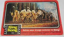 Scanlens King Kong Card #11 1976 Coloured Photo RARE VHTFNatives strange Costume
