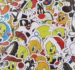 TWEETY BIRD & SYLVESTER Stickers~CARTOON Vinyl Waterproof SCRAPBOOK Laptop Decal - Picture 1 of 6
