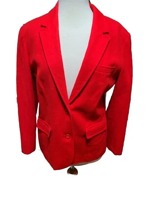 Pendleton Virgin Wool Women's Red Two Button Blazer Sz M Vintage USA - Image 1 of 4