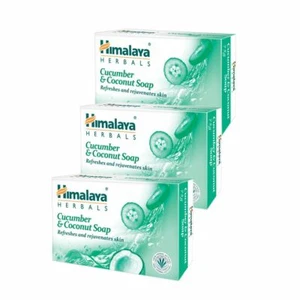 3 X Himalaya Herbals Cucumber & Coconut Soap 75 gms FREE SHIP - Picture 1 of 3