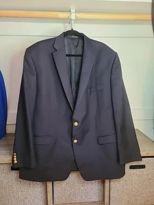 48R Ralph Lauren POLO goldene Knöpfe blau Herren Blazer Jacke Mantel Wolle strukturiert  - Bild 1 von 11