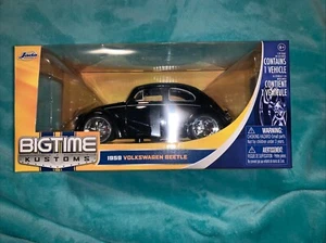 Jada Bigtime Kustoms BTK 1959 Volkswagen Beetle 59 VW Bug Type 1 Black 1:24 - Picture 1 of 3