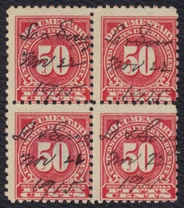 #R215 50c Dokumentarfilm - 4er Block, gebraucht [1] **ALLE 5 = KOSTENLOSER VERSAND** - Bild 1 von 1