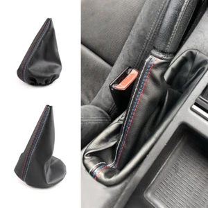 Para BMW E30 E36 E34 E46 Z3 Cuero Perilla de Cambio de Marchas Freno de Mano Polaina Bota Cubierta - Imagen 1 de 9