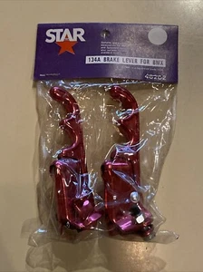 Old School Bmx Brake Levers Two Finger Chang Star RED NOS Vintage Bike Parts - Picture 1 of 2
