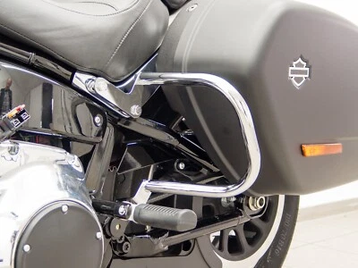 Fehling 6266 Koffer Schutzbügel L+R Chrom für Harley Softail Sport Glide FLSB - Bild 1 von 4