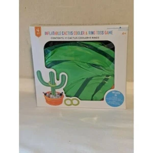Inflatable Green Cactus Cooler and Ring Toss Game Three Rings by Ankyo - Picture 1 of 2