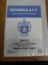 14/09/1981 Rochdale v Port Vale [Football League Cup] . For UK orders shipping i