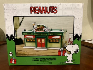Dept 56 Peanuts Strike King Bowling Alley Christmas Village # 6009840 NIB - Picture 1 of 8