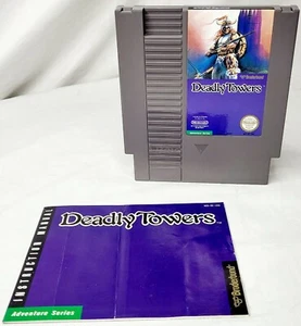 Deadly Towers (Nintendo Entertainment System, 1987) W/Manual *TESTED & WORKING* - Picture 1 of 5