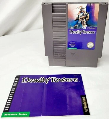 Deadly Towers (Nintendo Entertainment System, 1987) W/Manual *TESTED & WORKING* - Image 1 of 4