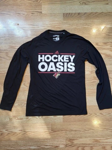ARIZONA COYOTES Adidas Climalite Ultimate Tee Shirt Men's Medium "Hockey Oasis" Cover