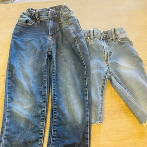 Lot of 2 Baby Gap Boy Denim Jeans + Cut Off Jean Shorts - Size 6 Years - Picture 1 of 6