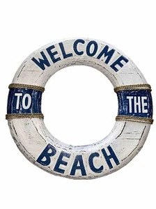 WILLKOMMEN AM STRAND LEBEN PERSER RING WANDBILD TIKI BAR DEKORATION - Bild 1 von 1