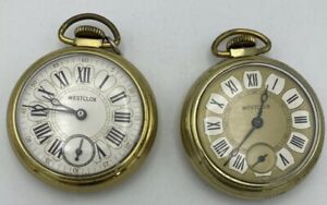 Vintage Westclox Pocket Watch Lot (2) - Working