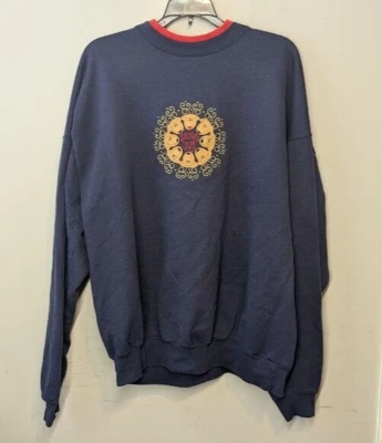 Moletom vintage M&C Sportswear Natal renas Papai Noel 2XL BOM - Imagem 1 de 4