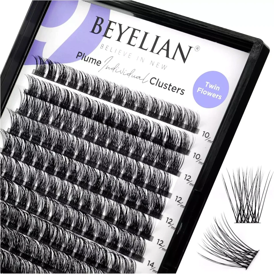BEYELIAN Cluster Lashes, C Curl Individual Lashes, 168 Pcs Cluster Eyelash Mixed - Image 1 of 1