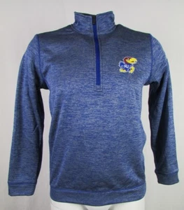 Kansas Jayhawks NCAA Adidas Men's 1/4-Zip Team Issue Climawarm Jacket - Picture 1 of 7