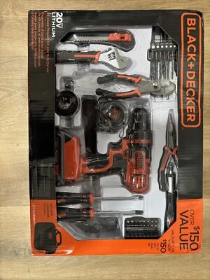 BLACK+DECKER 20V MAX* Drill & Home Tool Kit, 68 Piece - LDX120PK - Image 1 of 3