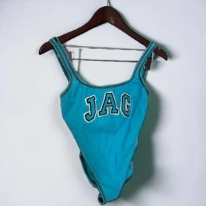 Vintage Jag One Piece Blue Bathing Suit Size 10 - Picture 1 of 4