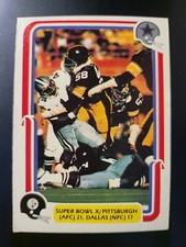 1980 Fleer Team Action Super Bowl X Steelers Cowboys card #66