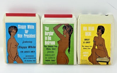 3 Adults Only Skillet & Leroy Vintage Comedy 8-Track Johnny Otis Slappy White - Image 1 of 4