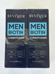 SVVIMER Men Biotin Conditioner, Strengthens Hair, Tea Tree Oil 2 Pack - Picture 1 of 6
