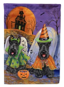 Caroline's Treasures Scottie Halloween Haunted House House Flag PPP3177CHF - Picture 1 of 4