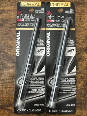 2 Pack L'Oreal Paris Infallible Mechanical Eyeliner, Carbon Black 591, 0.008 - Image 1 of 3