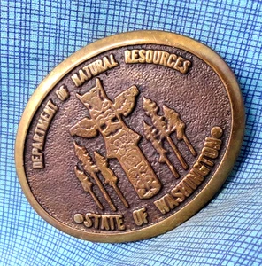 State Of Washington Dept Of Natural Resources Uniform Belt Buckle # Vtg  .GMP631 - Picture 1 of 14