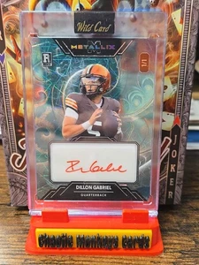 2025 Wild Card Metallix Dillon Gabriel Teal Laser Mega Fractal 1/1 Auto - Picture 1 of 2