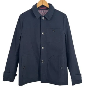 Ted Baker London Cotton Travel Jacket - Navy - Size 3 - 3 Pocket - Bild 1 von 10