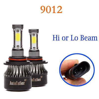 9012 LED Headlight Bulbs 2000W High Brightness,4-sided LED chips Car Front Lamp - Image 1 of 4