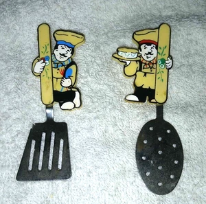 Vintage Koch Kühlschrankmagnete - 2er Set - Retro Küchendeko - Bild 1 von 2