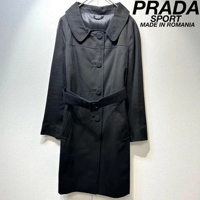 Prada SPORT Belted A-line design soutien collar coat size 42 - Image 1 of 4