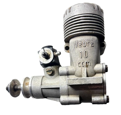Vintage Webra 10 CCM Nitro RC Airplane Engine - Compression! - Image 1 of 4