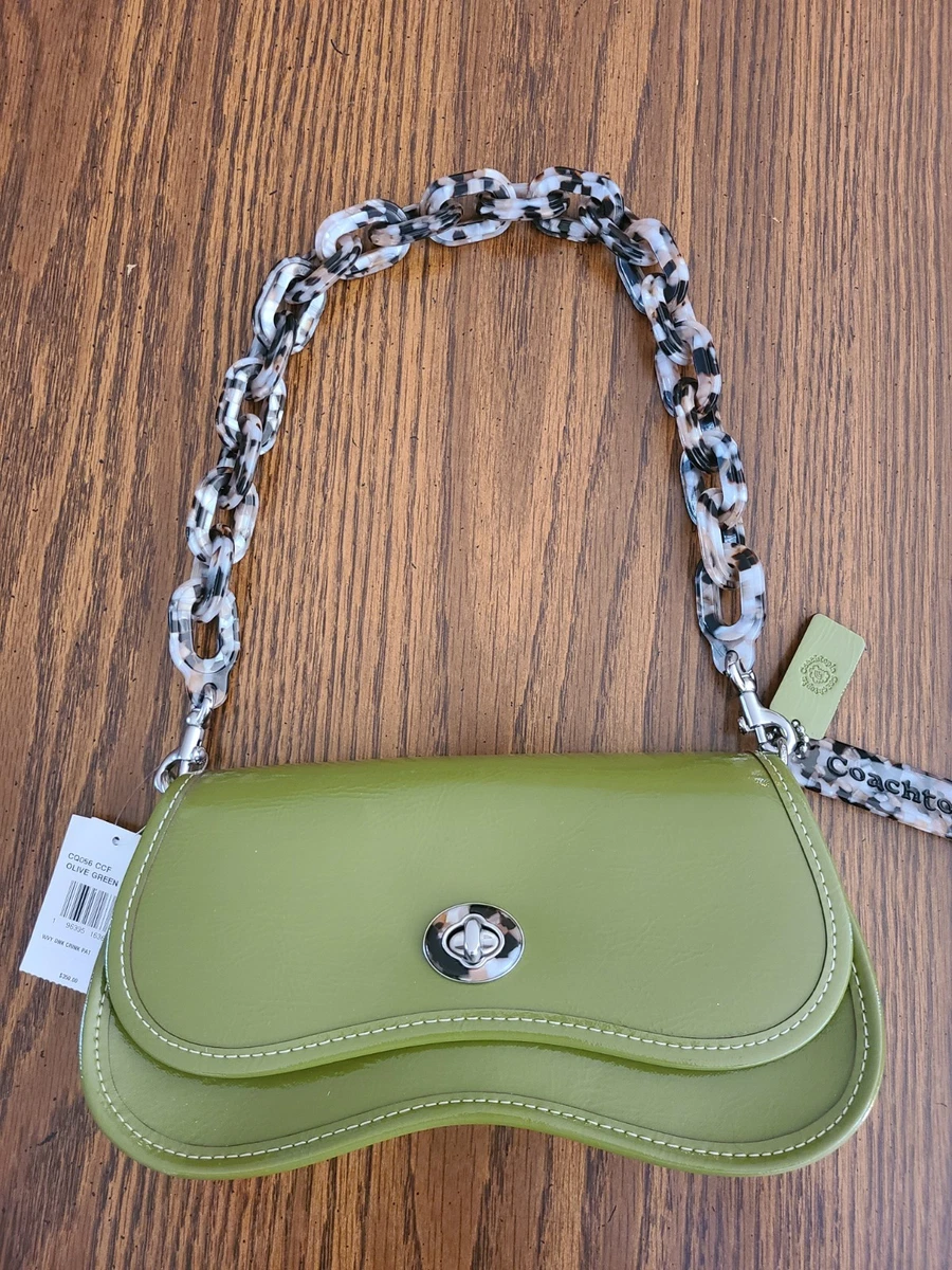 新品同様　COACH　コーチ　ショルダーバッグ　レザー　グリーン　ロゴ　現行完売 楽天市場】【バッグ】COACH コーチ ショルダーバッグ 肩掛けショルダー