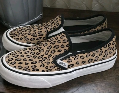 Vans Asher Zapatos sin cordones Zapatillas de skate Guepardo Estampado de Leopardo Para Mujer Talla 6 Foto 1 de 4