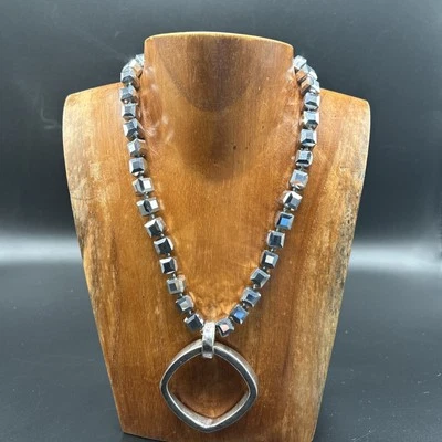 Collar Simon Sebbag SSD Hematita Plata de Ley 925 Colgante 40" Distintivo Foto 1 de 4