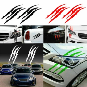 US 2Pc Monster Claw Mark Scratch Car Headlight Sticker Stripe Reflective Decal - Bild 1 von 46