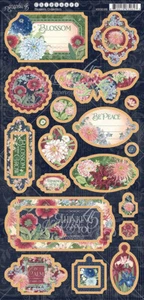 Grafik 45 BLÜTEN Spanplatten Verzierungen - Bild 1 von 1
